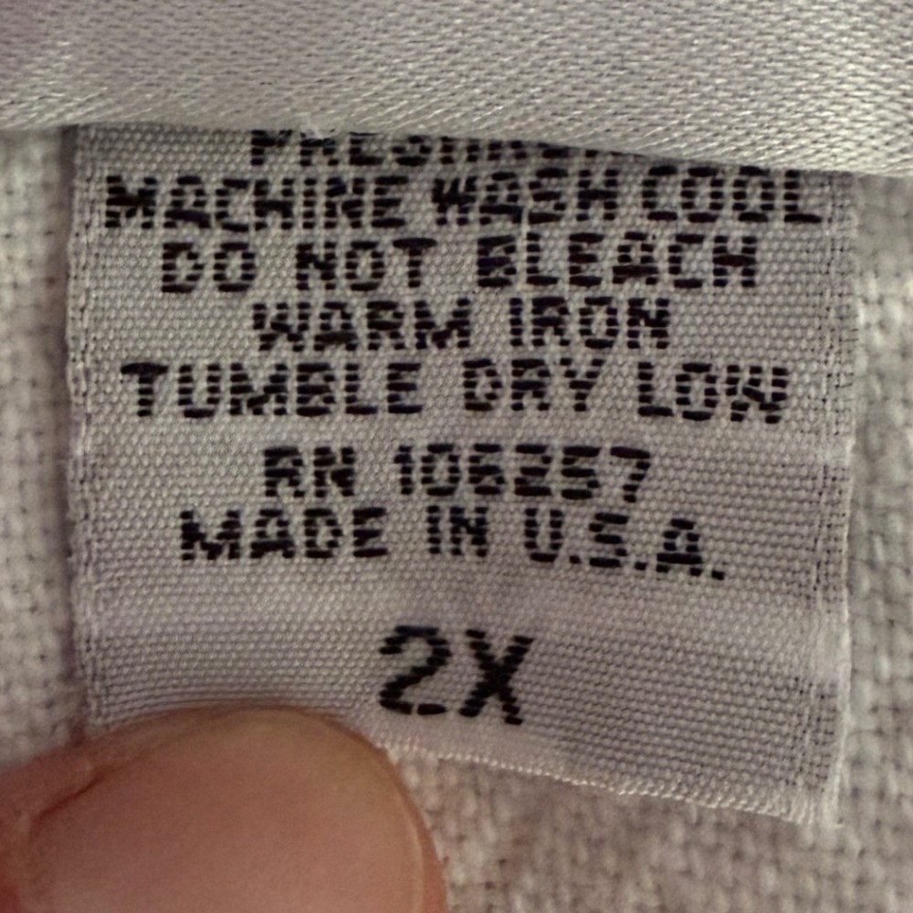 Soft Surroundings White Textured V-Neck Hoodie Pullover Kangaroo Pocket 2X USA - Picture 4 of 8